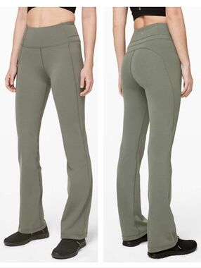 Lululemon Groove Pant Bootcut 32" Full-On Luxtreme Grey Sage Size 6